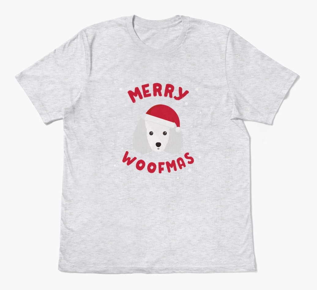 'Merry Woofmas' - Personalized {breedFullName} Adult T-Shirt