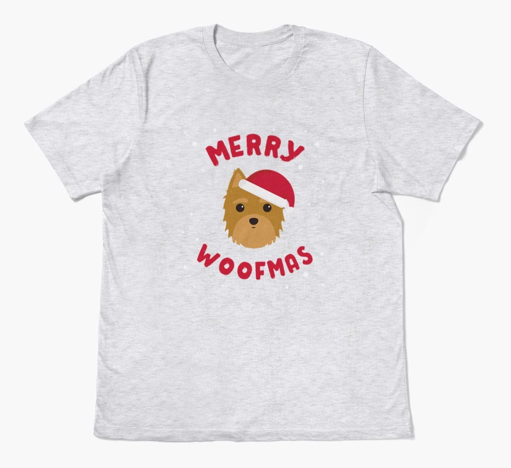 'Merry Woofmas' - Personalised {breedFullName} Adult T-Shirt