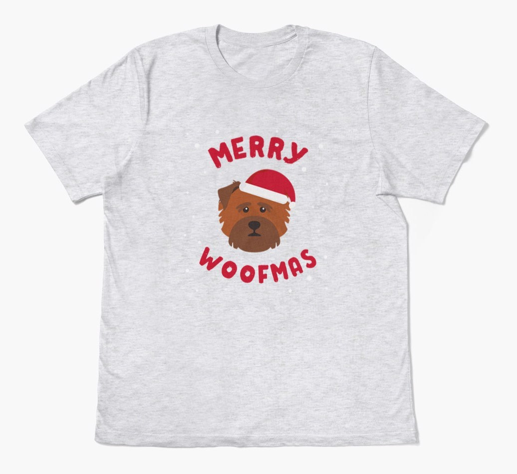 'Merry Woofmas' - Personalised {breedFullName} Adult T-Shirt