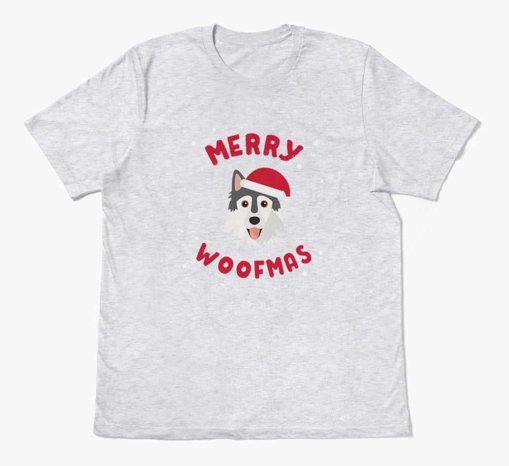 'Merry Woofmas' - Personalised {breedFullName} Adult T-Shirt
