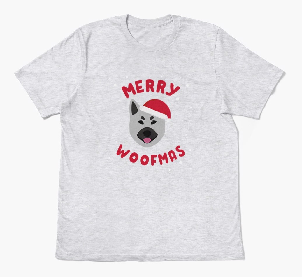'Merry Woofmas' - Personalised {breedFullName} Adult T-Shirt