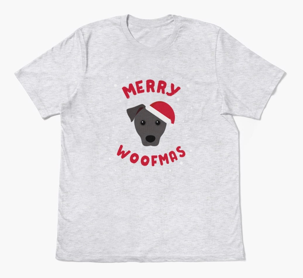 'Merry Woofmas' - Personalised {breedFullName} Adult T-Shirt
