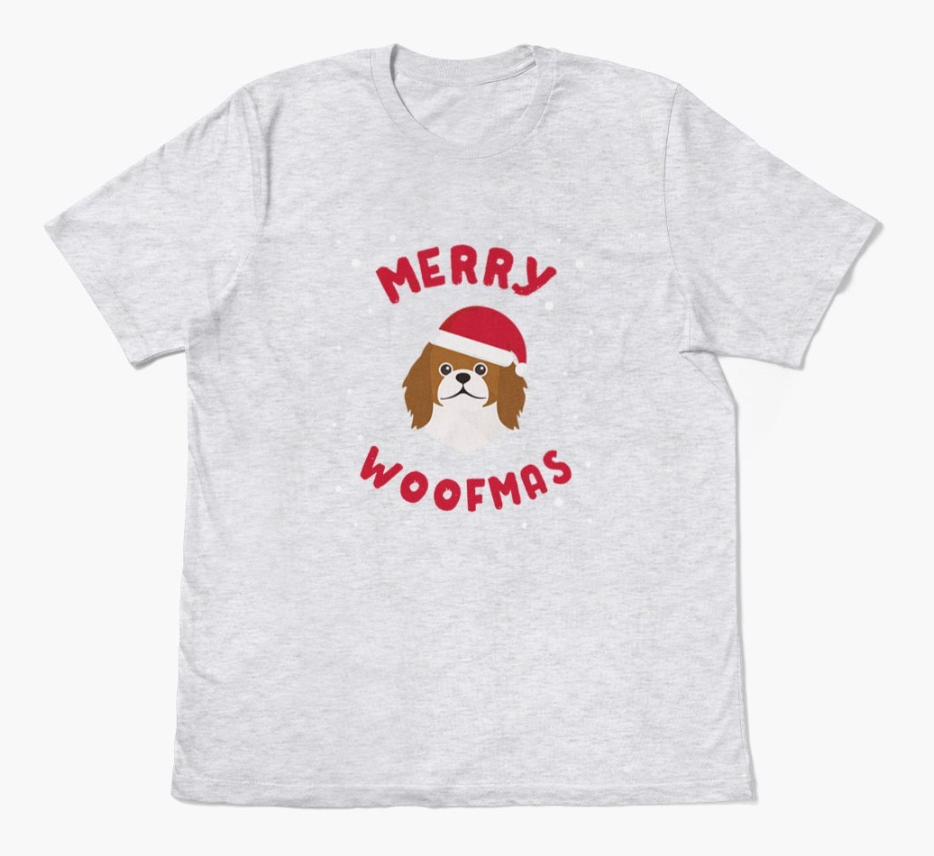 'Merry Woofmas' - Personalized {breedFullName} Adult T-Shirt
