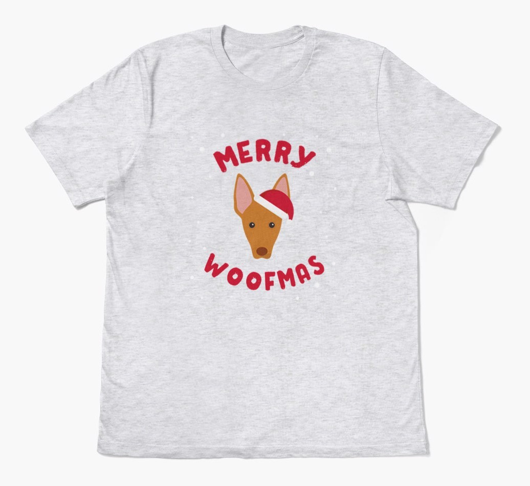 'Merry Woofmas' - Personalized {breedFullName} Adult T-Shirt