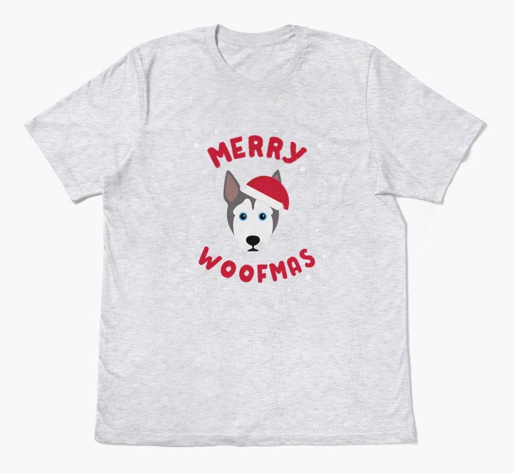 'Merry Woofmas' - Personalised {breedFullName} Adult T-Shirt