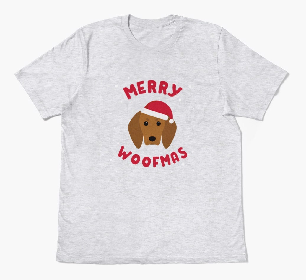 'Merry Woofmas' - Personalised {breedFullName} Adult T-Shirt