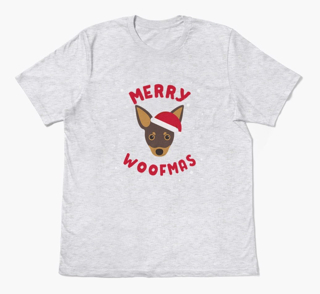 'Merry Woofmas' - Personalised {breedFullName} Adult T-Shirt