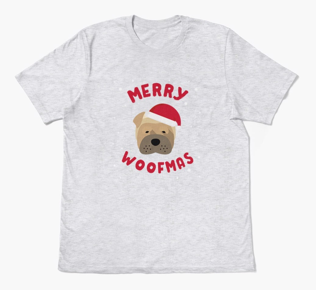 'Merry Woofmas' - Personalised {breedFullName} Adult T-Shirt