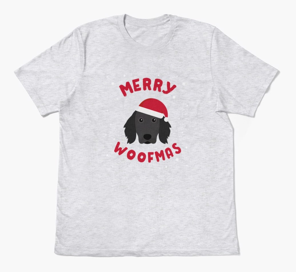 'Merry Woofmas' - Personalized {breedFullName} Adult T-Shirt