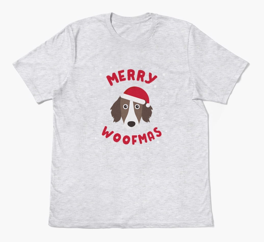 'Merry Woofmas' - Personalised {breedFullName} Adult T-Shirt