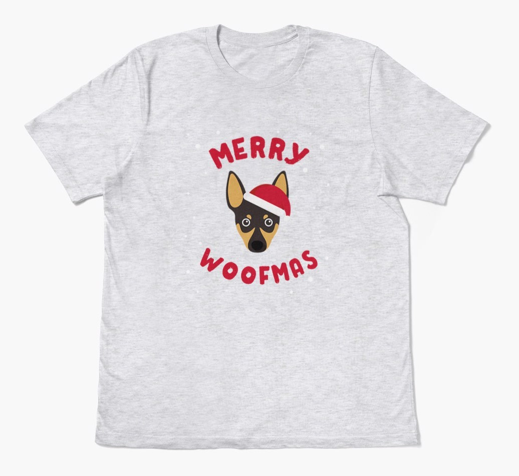 'Merry Woofmas' - Personalised {breedFullName} Adult T-Shirt