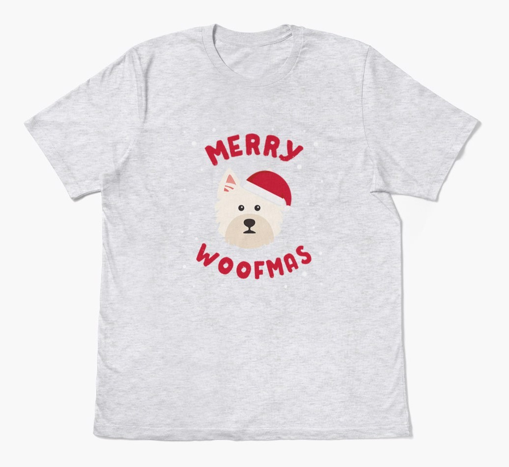'Merry Woofmas' - Personalised {breedFullName} Adult T-Shirt