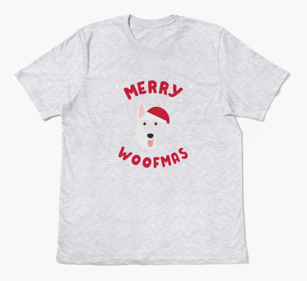 'Merry Woofmas' - Personalised {breedFullName} Adult T-Shirt