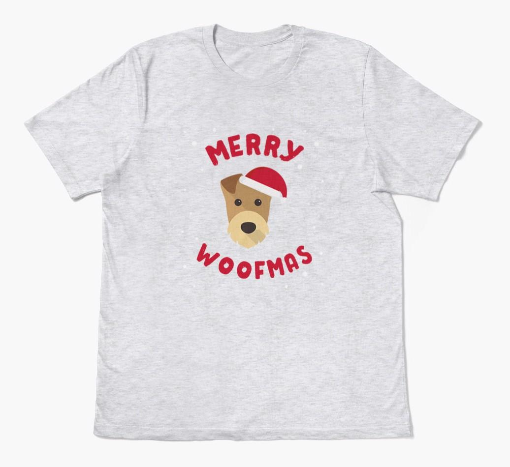 'Merry Woofmas' - Personalized {breedFullName} Adult T-Shirt