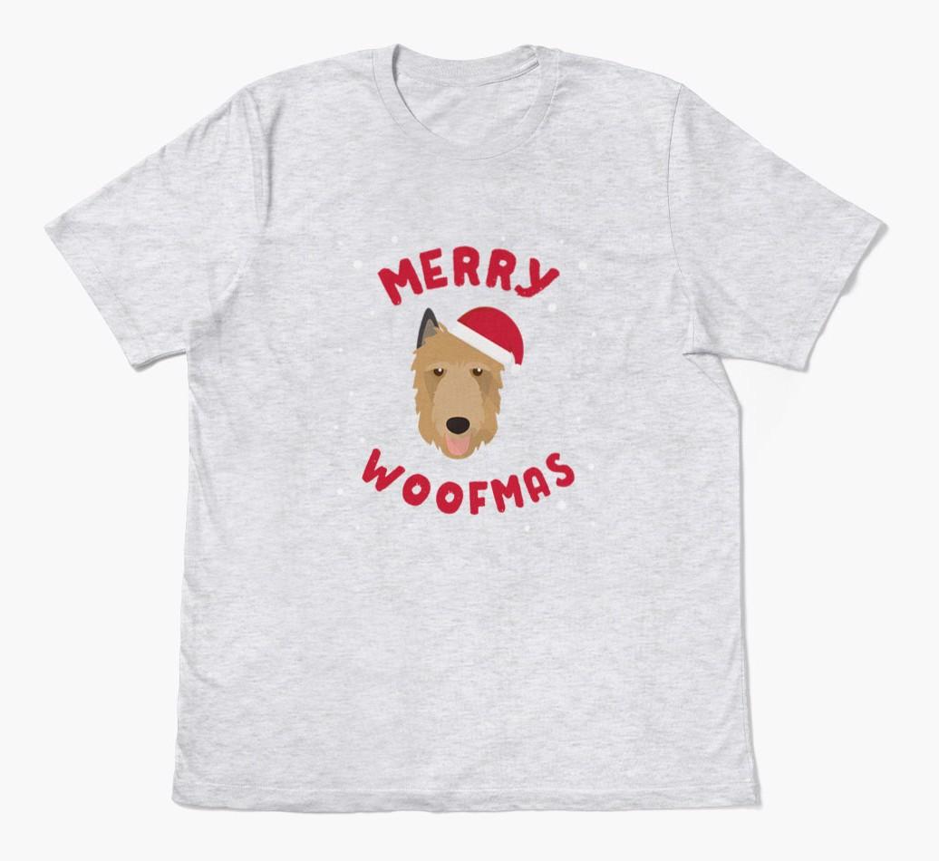 'Merry Woofmas' - Personalized {breedFullName} Adult T-Shirt