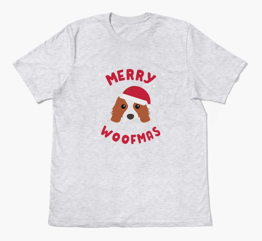'Merry Woofmas' - Personalized {breedFullName} Adult T-Shirt