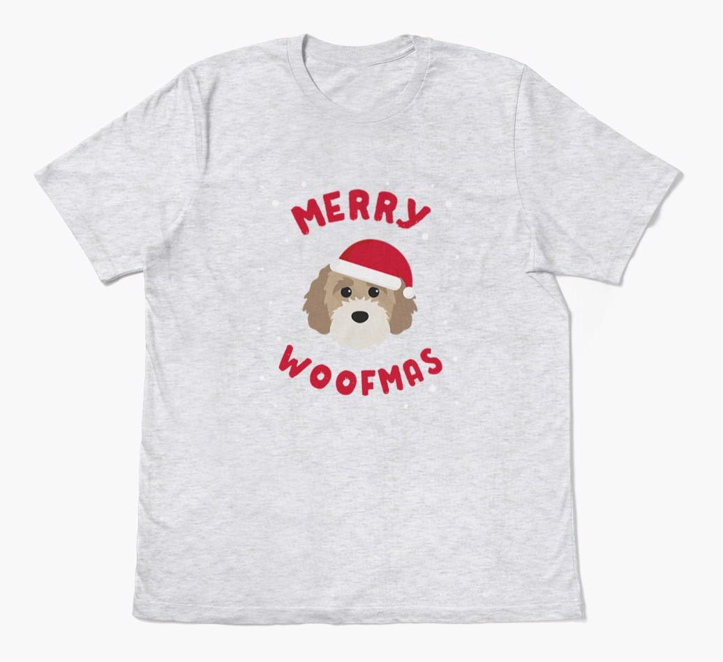 'Merry Woofmas' - Personalized {breedFullName} Adult T-Shirt