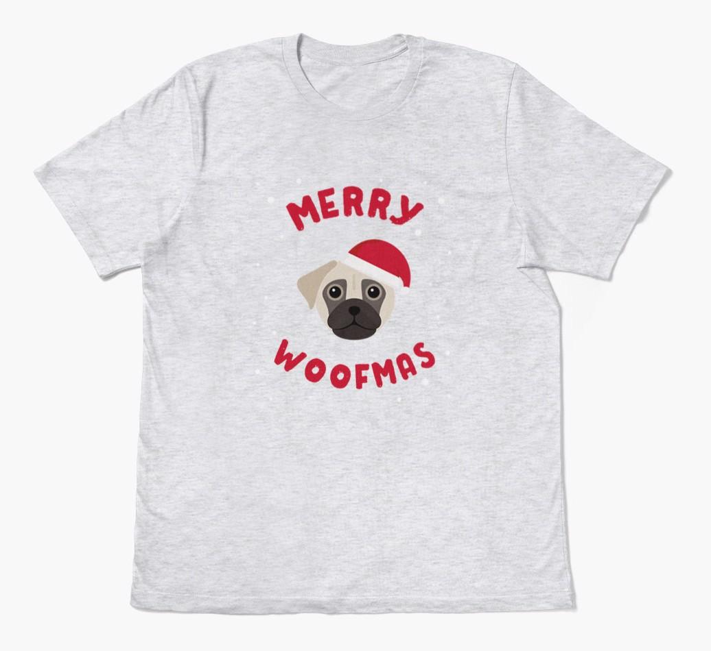 'Merry Woofmas' - Personalized {breedFullName} Adult T-Shirt