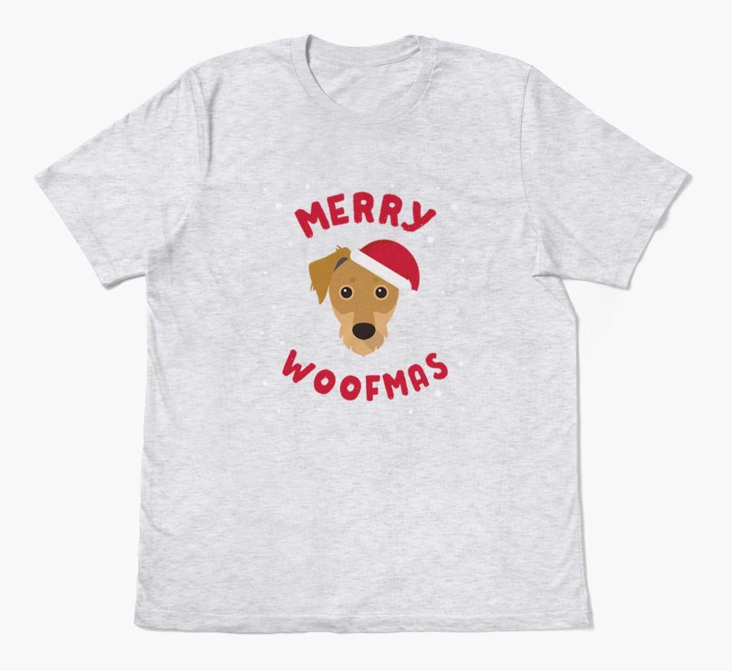 'Merry Woofmas' - Personalized {breedFullName} Adult T-Shirt