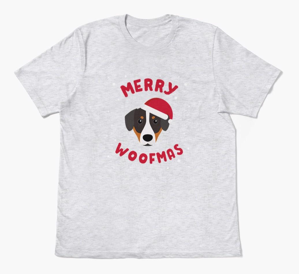 'Merry Woofmas' - Personalized {breedFullName} Adult T-Shirt