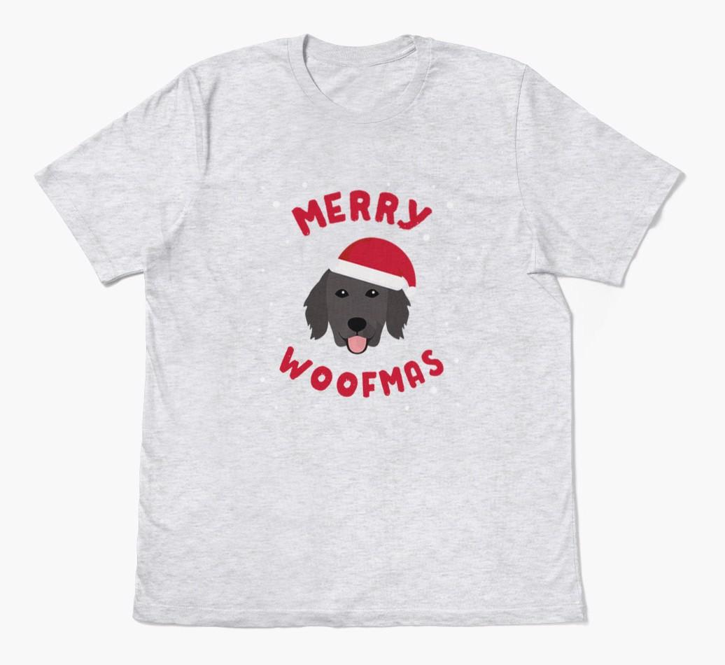 'Merry Woofmas' - Personalized {breedFullName} Adult T-Shirt