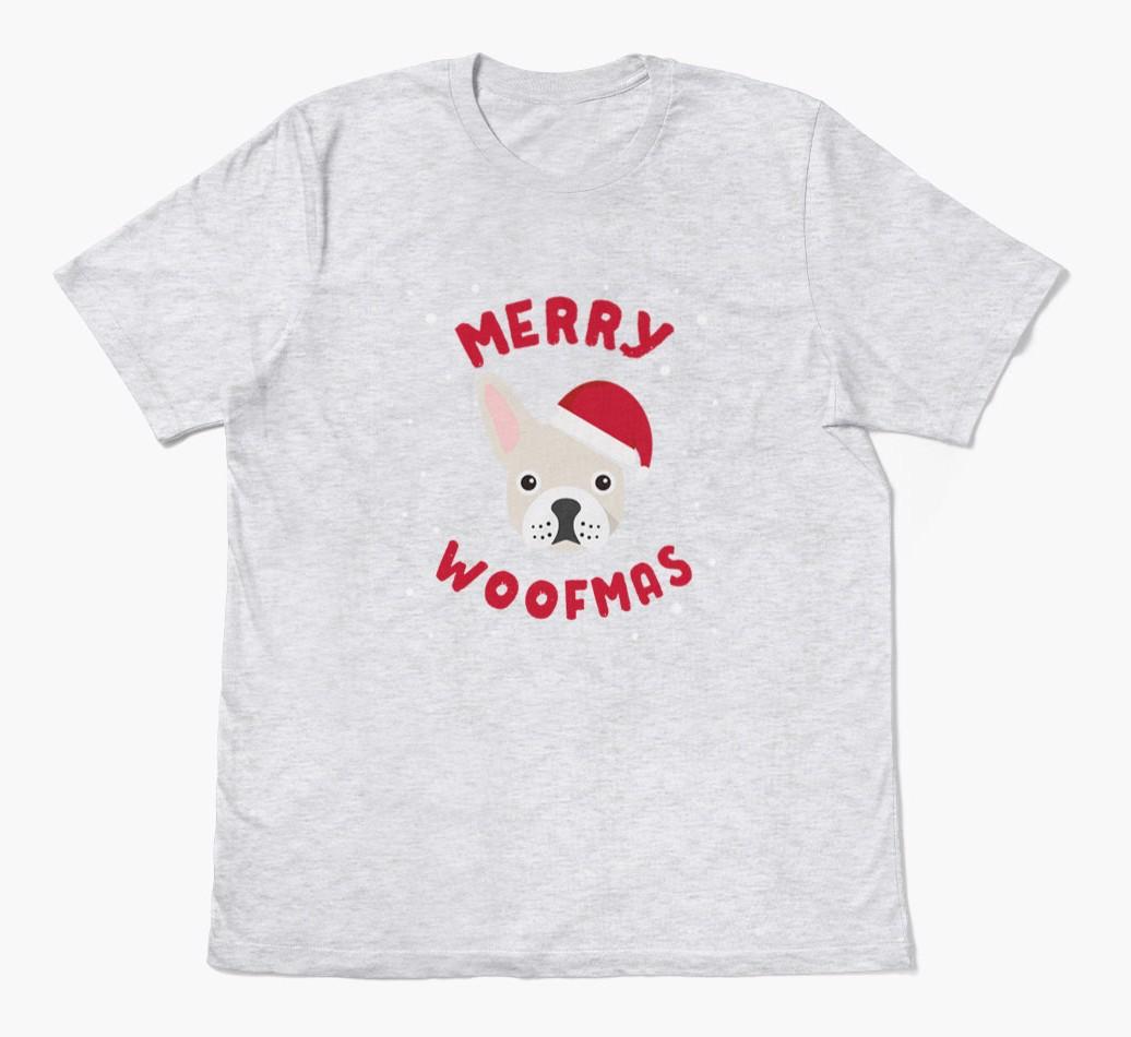 'Merry Woofmas' - Personalized {breedFullName} Adult T-Shirt