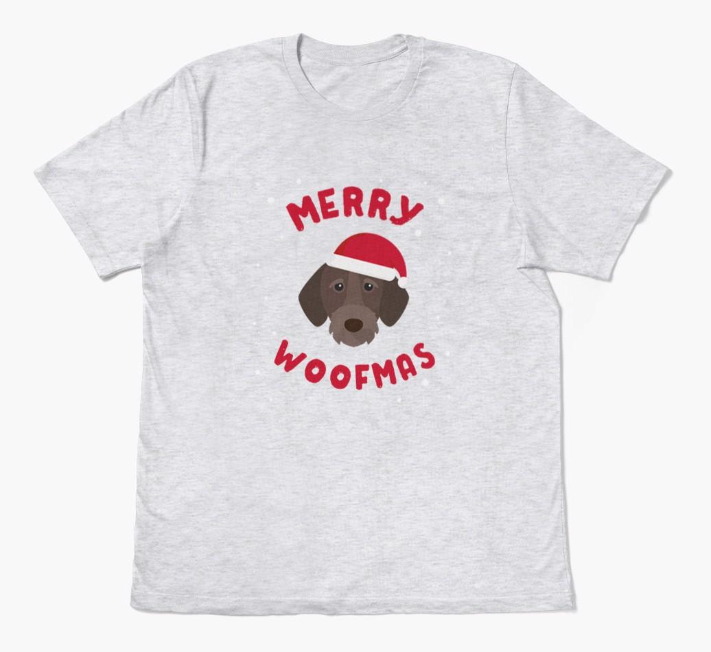 'Merry Woofmas' - Personalized {breedFullName} Adult T-Shirt