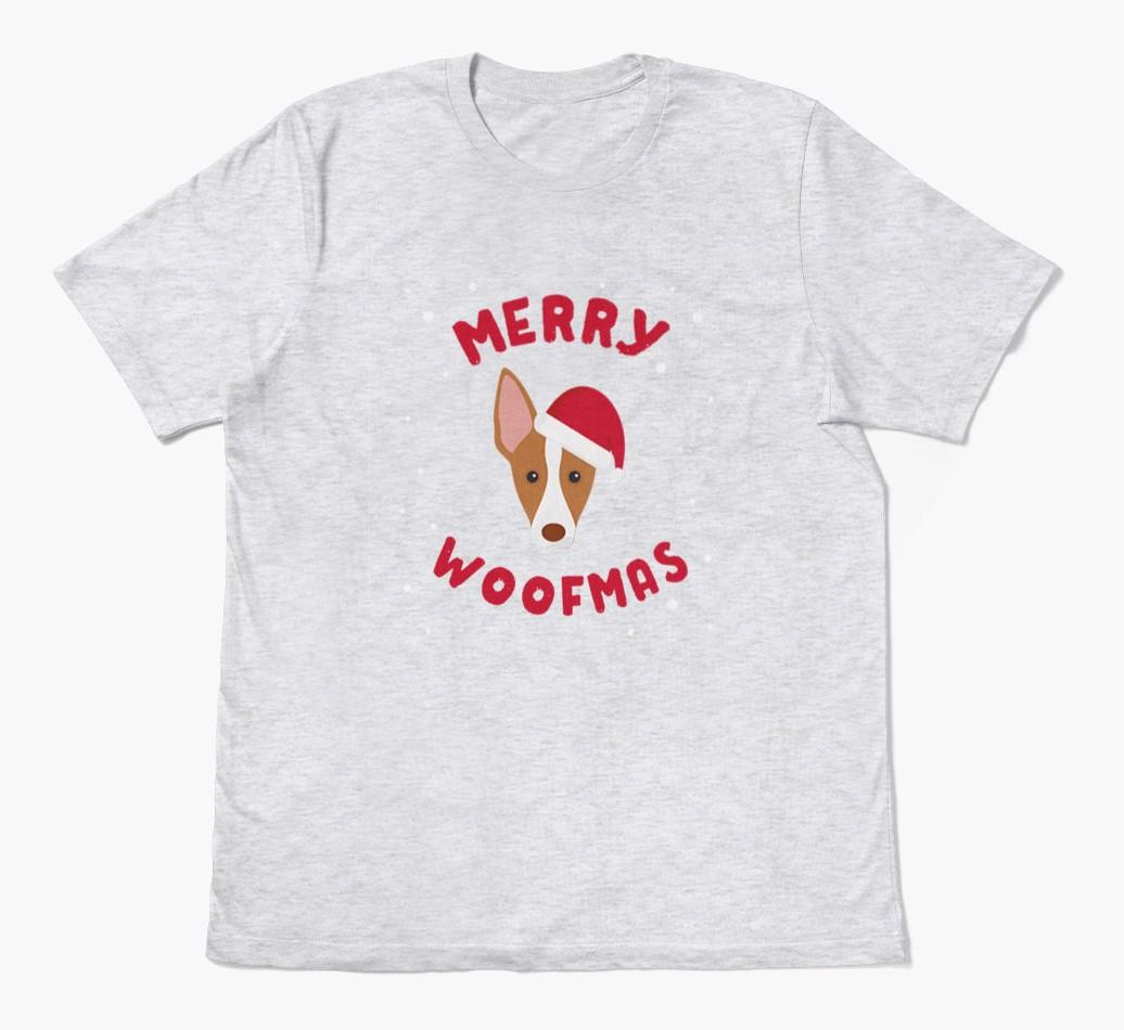 'Merry Woofmas' - Personalized {breedFullName} Adult T-Shirt