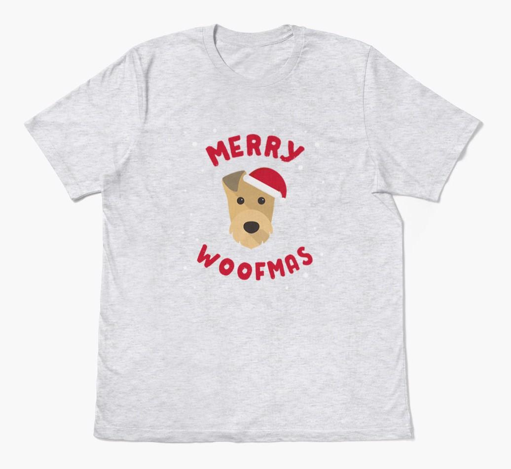 'Merry Woofmas' - Personalized {breedFullName} Adult T-Shirt