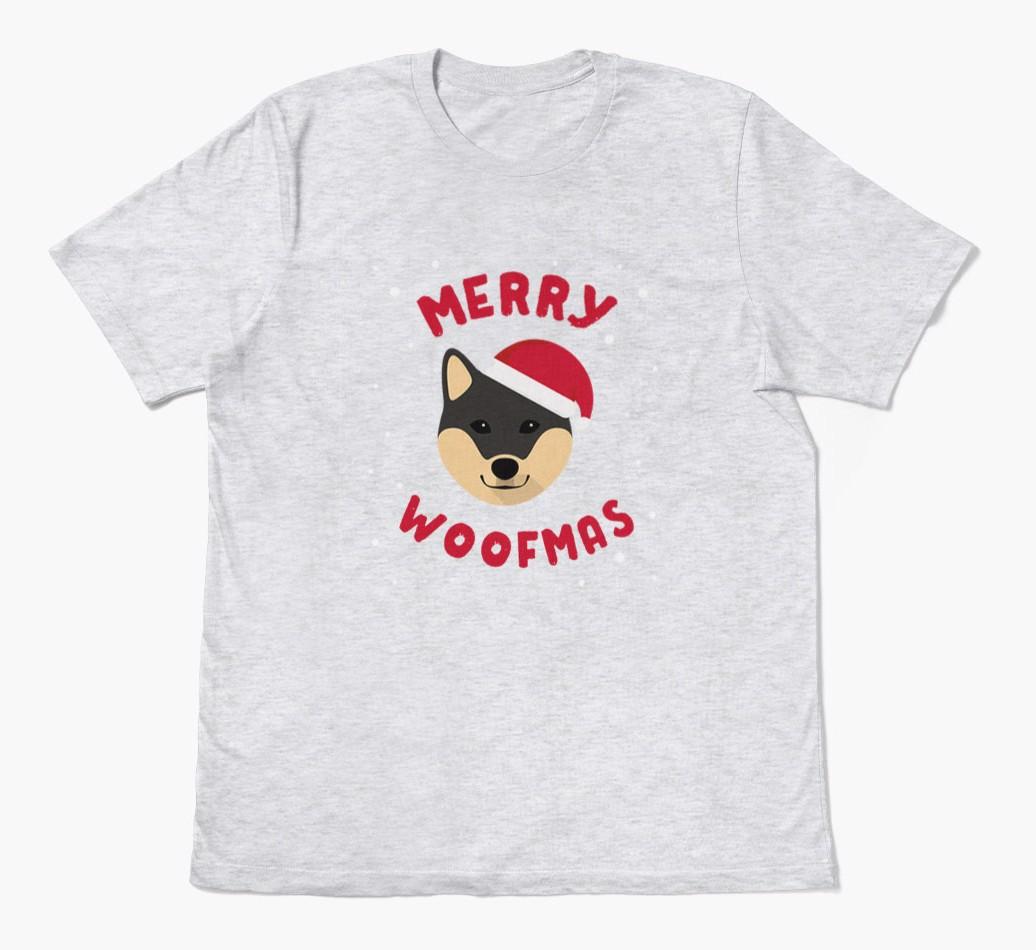 'Merry Woofmas' - Personalized {breedFullName} Adult T-Shirt