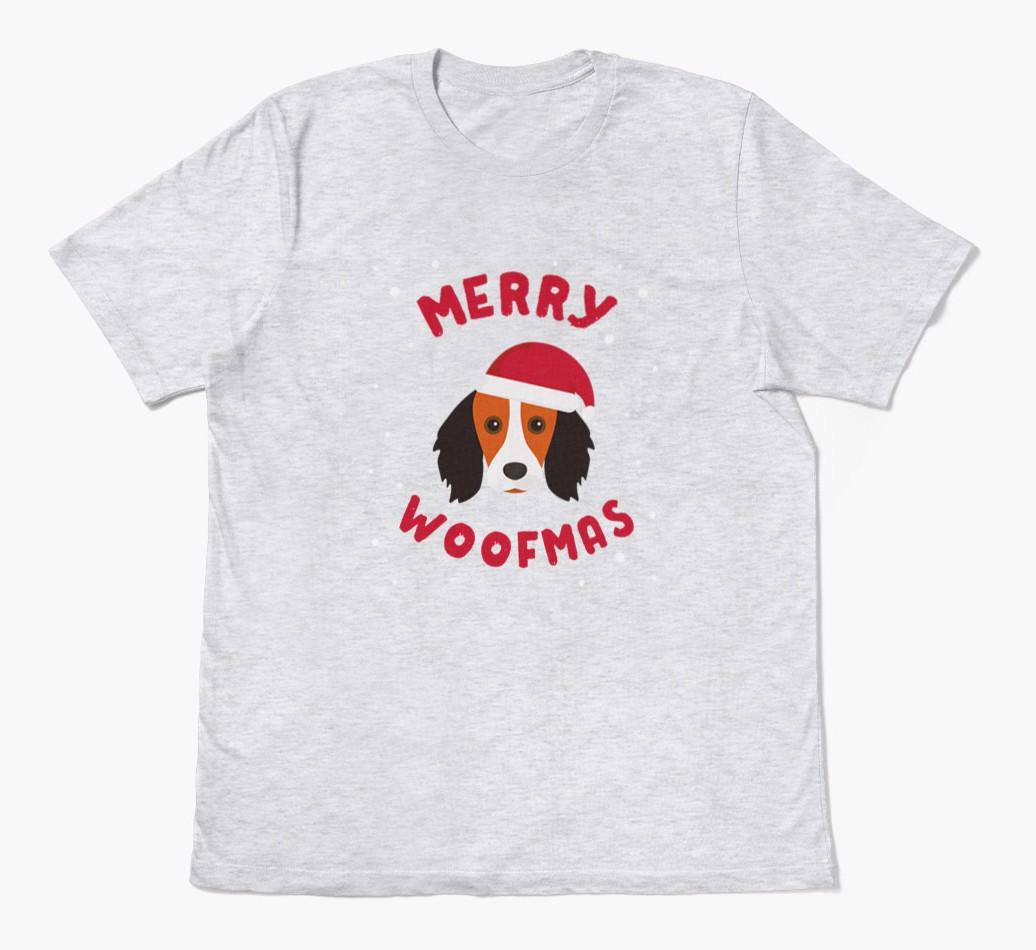 'Merry Woofmas' - Personalized {breedFullName} Adult T-Shirt