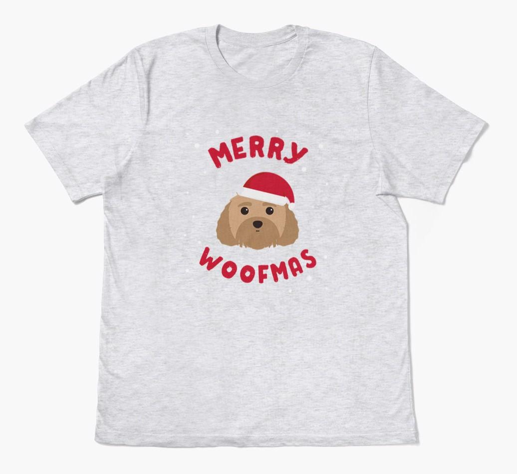 'Merry Woofmas' - Personalized {breedFullName} Adult T-Shirt