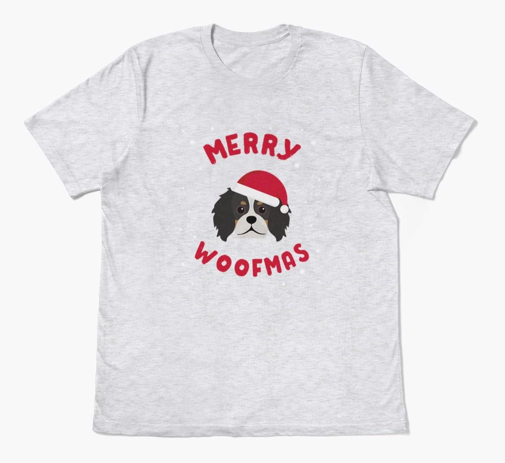 'Merry Woofmas' - Personalized {breedFullName} Adult T-Shirt