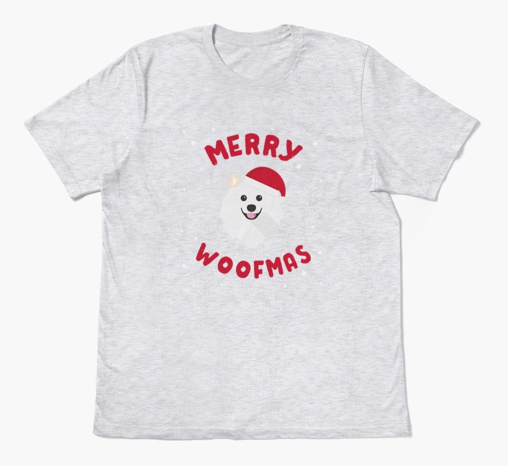 'Merry Woofmas' - Personalized {breedFullName} Adult T-Shirt