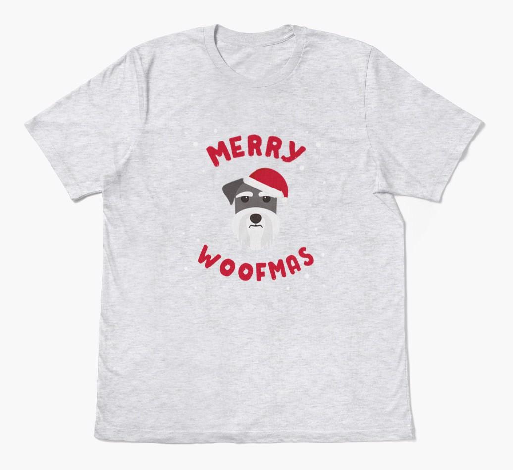 'Merry Woofmas' - Personalized {breedFullName} Adult T-Shirt