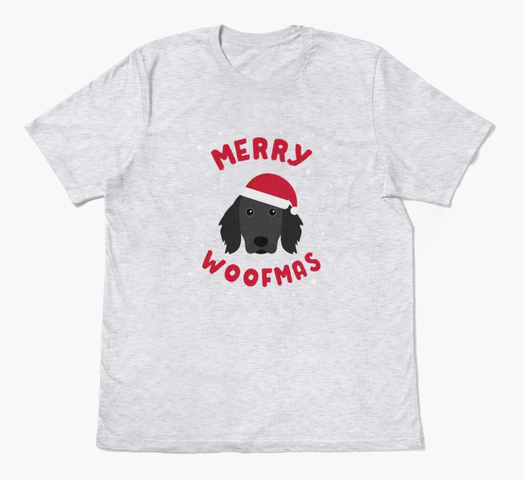 'Merry Woofmas' - Personalized {breedFullName} Adult T-Shirt