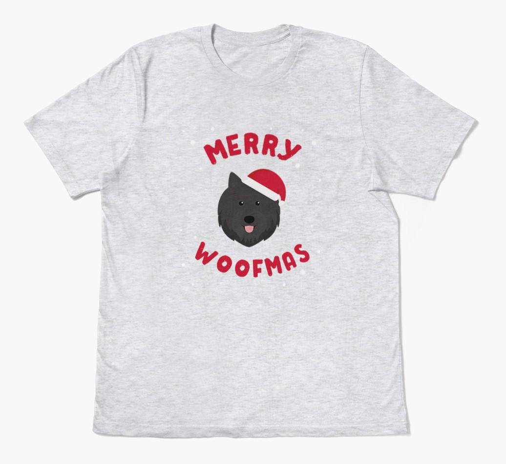'Merry Woofmas' - Personalized {breedFullName} Adult T-Shirt