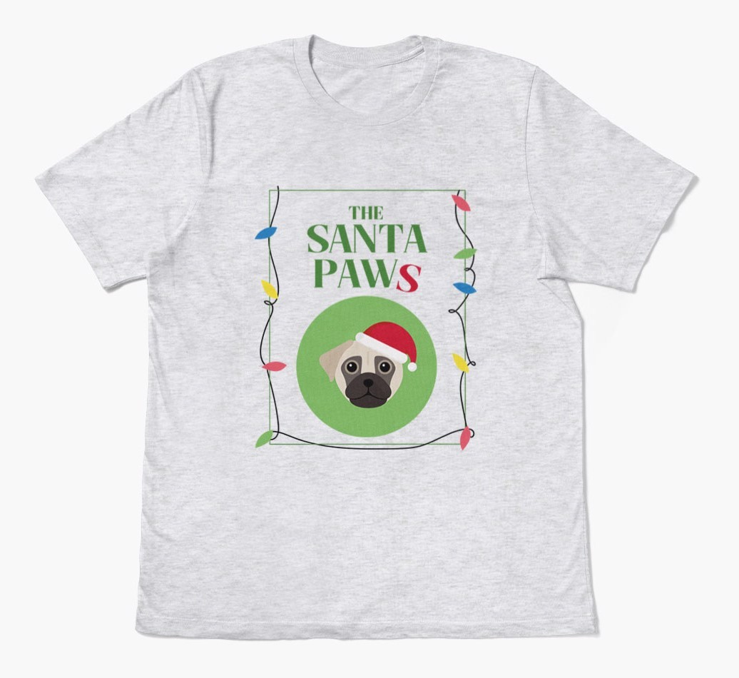 'Santa Paws' - Personalised {breedFullName} Adult T-Shirt