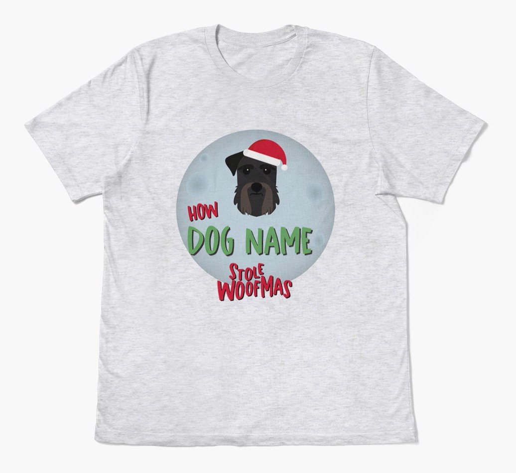 'How {dogsName} Stole Woofmas' - Personalised {breedFullName} Adult T-Shirt