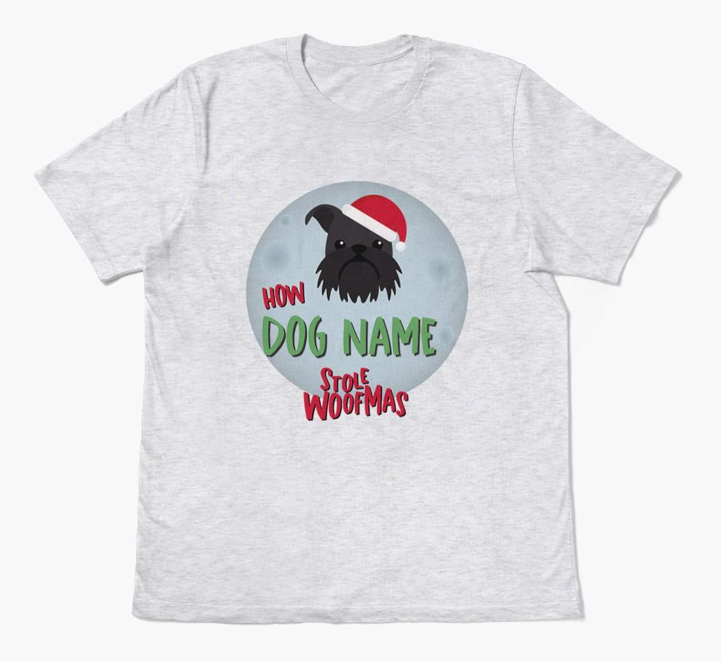 'How {dogsName} Stole Woofmas' - Personalized {breedFullName} Adult T-Shirt