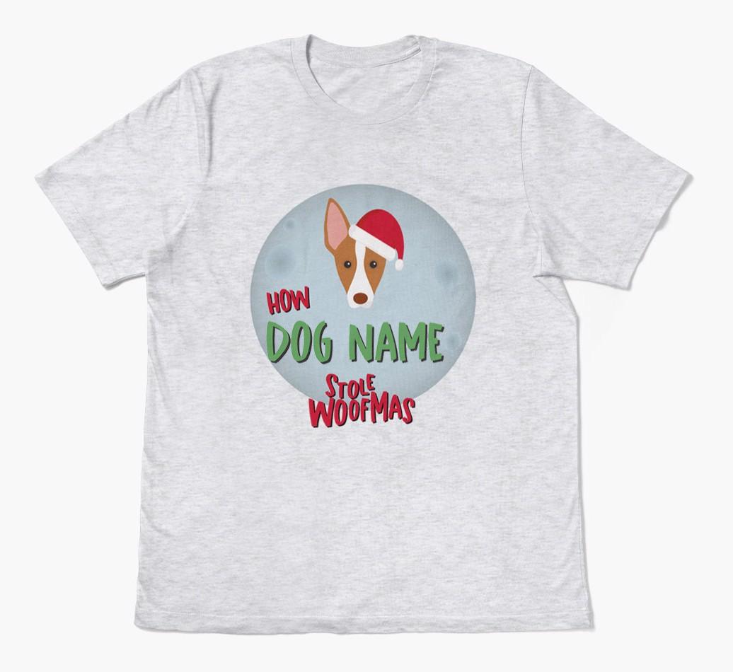 'How {dogsName} Stole Woofmas' - Personalized {breedFullName} Adult T-Shirt