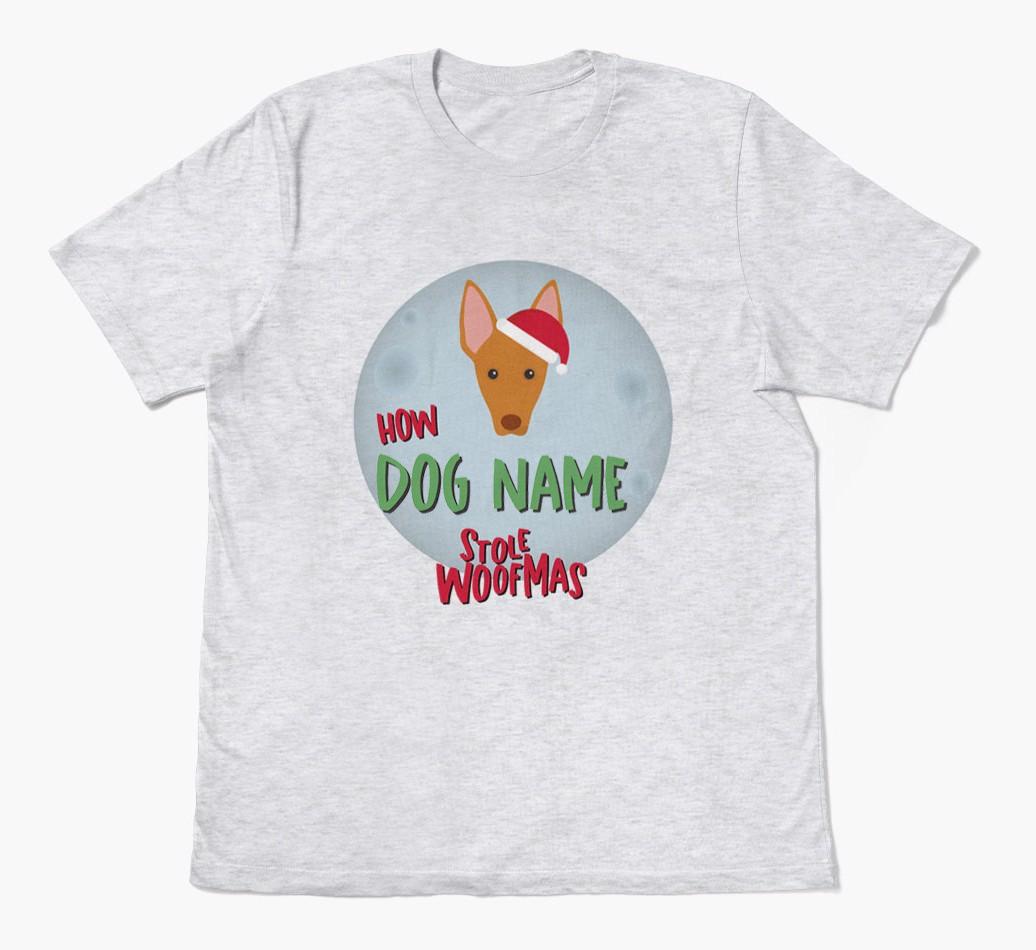'How {dogsName} Stole Woofmas' - Personalized {breedFullName} Adult T-Shirt