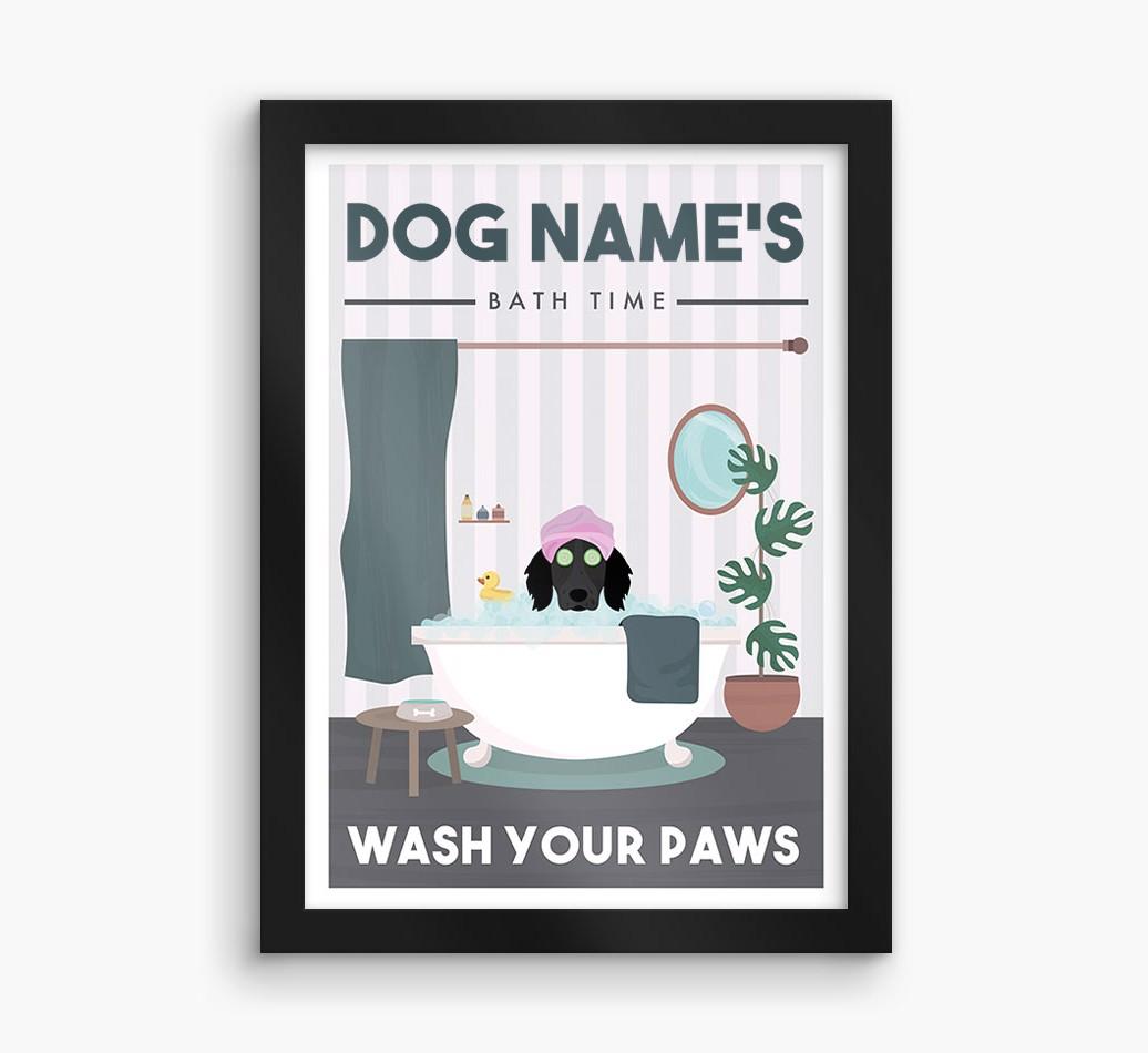 'Bath Time' Print with {breedFullName} Icon