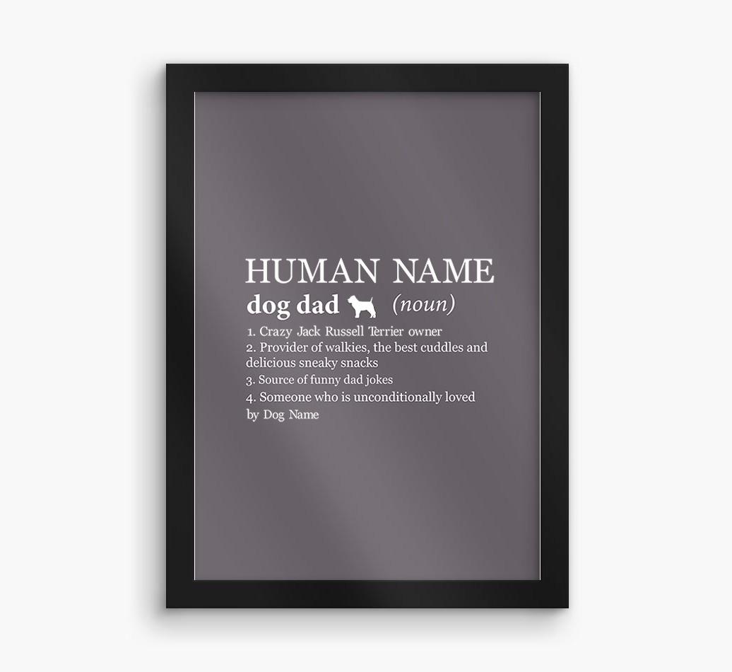 'Dad Definition' Print with {breedFullName} Silhouette