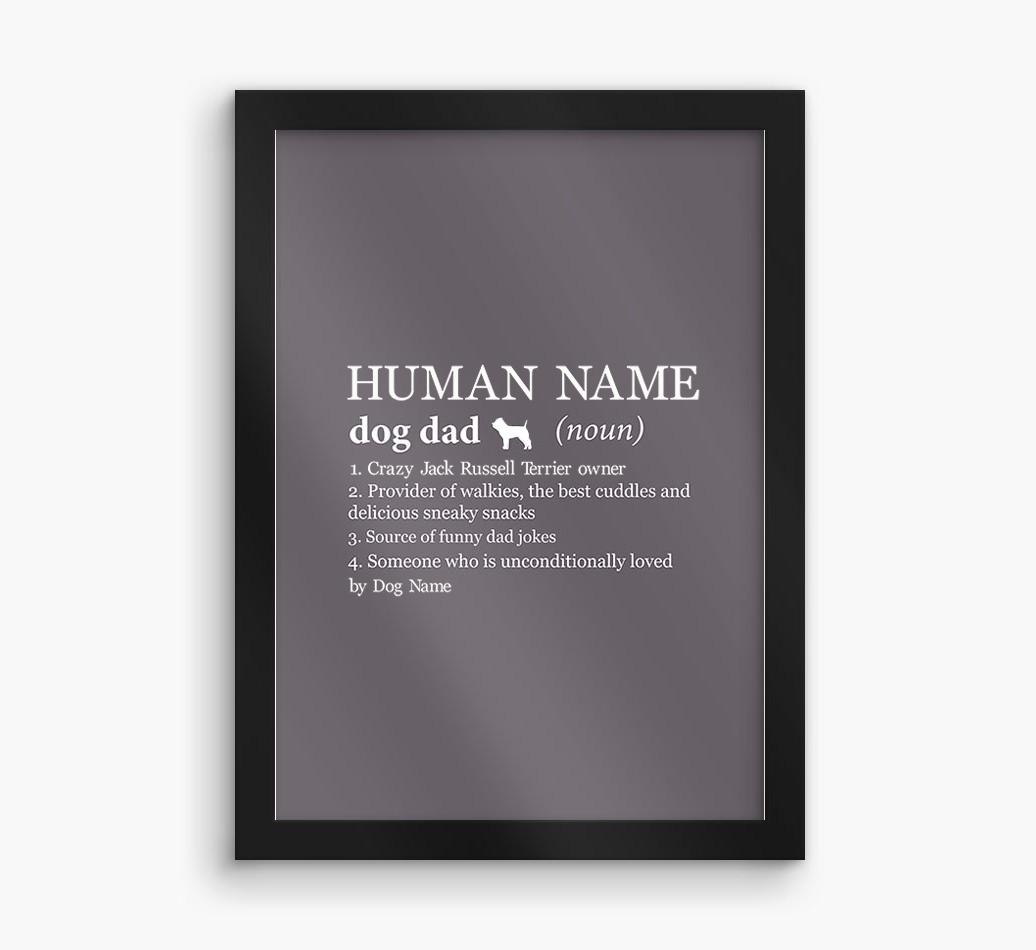 'Dad Definition' Print with {breedFullName} Silhouette