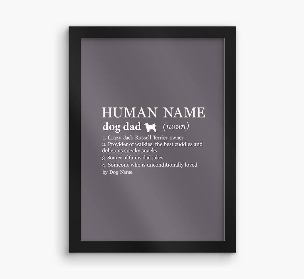 'Dad Definition' Print with {breedFullName} Silhouette