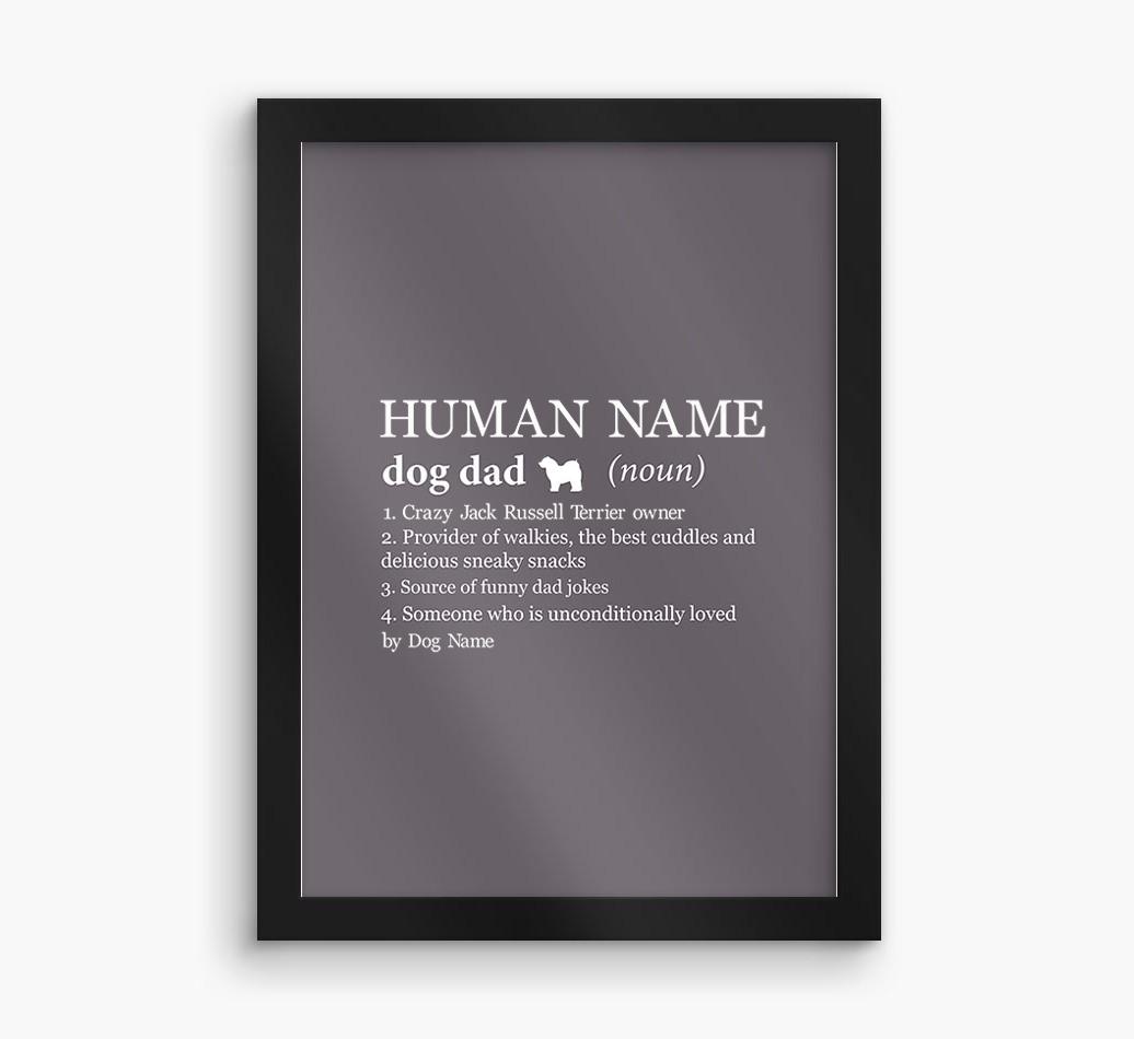 'Dad Definition' Print with {breedFullName} Silhouette