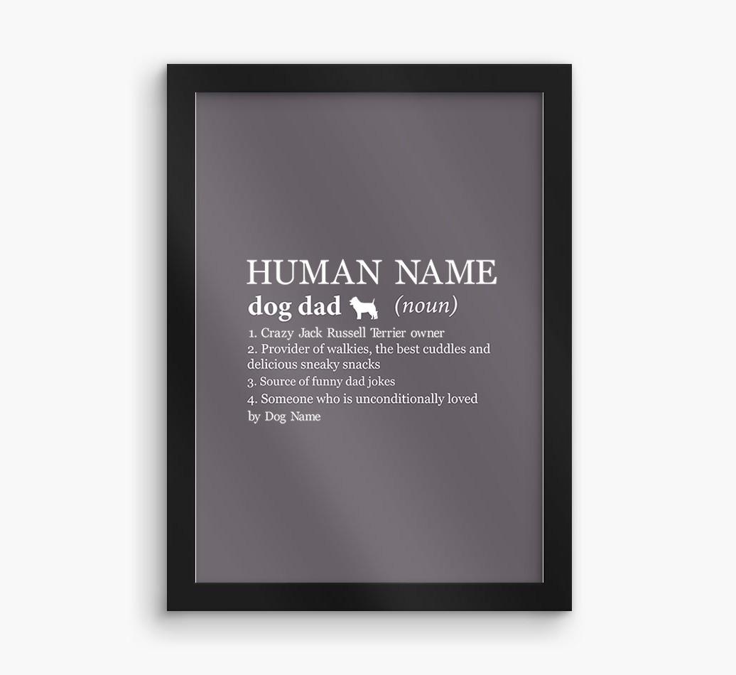 'Dad Definition' Print with {breedFullName} Silhouette