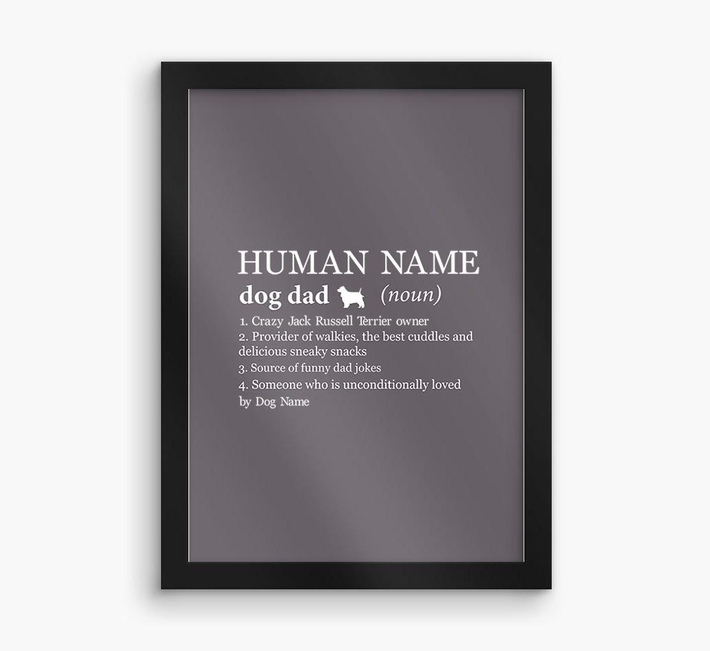 'Dad Definition' Print with {breedFullName} Silhouette