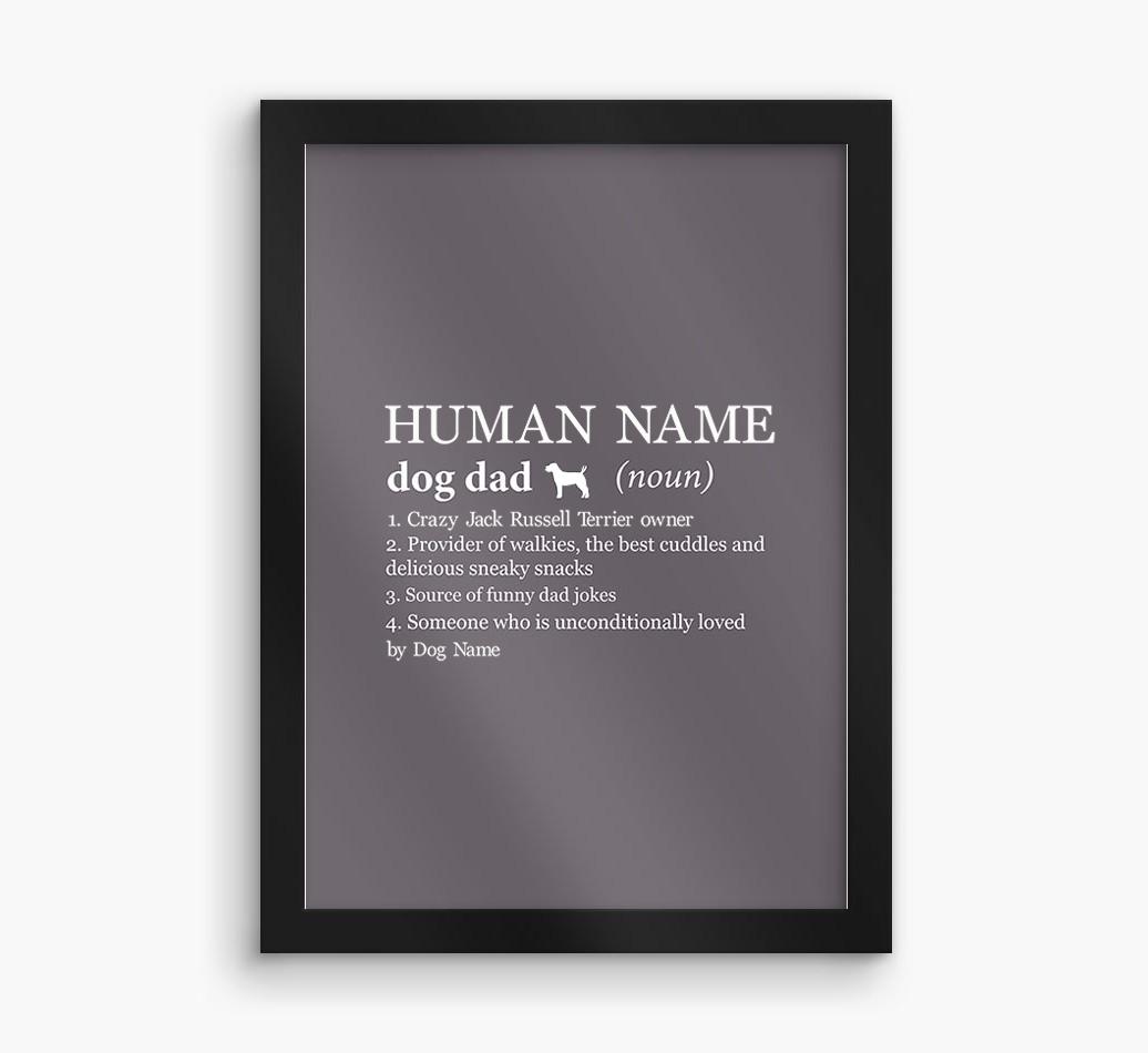 'Dad Definition' Print with {breedFullName} Silhouette